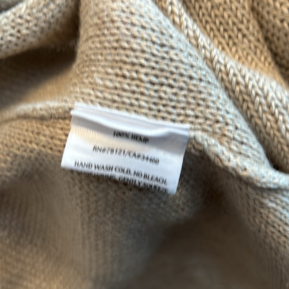 Eileen Fisher Hemp Cardigan Sweater Open-Front Knitted Long Sleeve - Picture 7 of 7